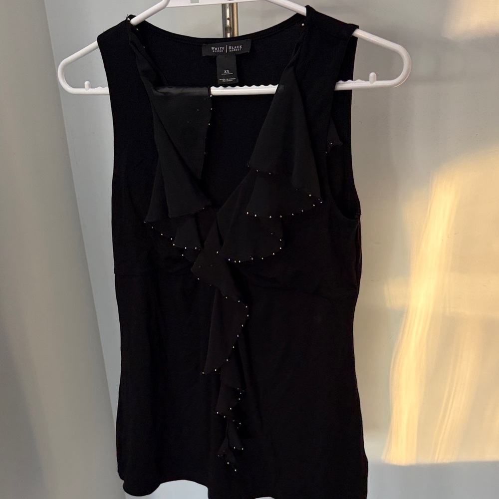 Ruffle detail tank top
